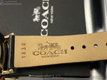 [星晴錶業]COACH手錶,36mm,CH00006黑色錶面金色錶殼深黑色真皮皮革錶帶款, , large