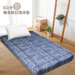 8cm抗菌除臭記憶釋壓床墊, , large