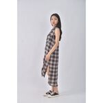 (L) 【德馨私服】forever21質感棉質純棉格紋黑色洋裝二手衣, , large