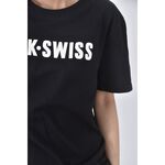 (S) k swiss質感棉質純棉黑色短袖上衣二手衣, , large
