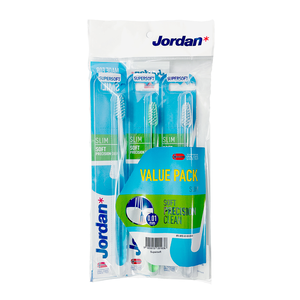 Jordan 超纖細牙刷-超軟毛 牙刷 3支入 J-01636