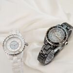 Relax Time 奢華陶瓷光動能女錶-34mm 禮物 RT-107S-1, , large