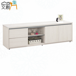 【文創集】華爾雙色5尺岩板開門二抽電視櫃(客約商品)