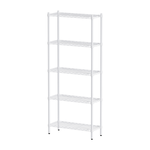 【Y HOUSE】76x30x180cm Lightweight Five-layer Iron Rack Iron Rack Shelf-Painted White, , large