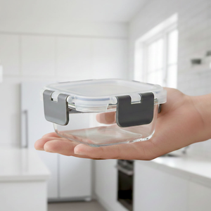 高硼矽玻璃保鮮盒 【160ml-400ml】 耐熱玻璃保鮮盒 微波爐可用 密封防漏便當盒 分裝收納 健身餐盒 備餐神器 玻璃保鮮盒 冰箱收納 租屋族 露營必備