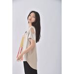 (F) sen圖案灰色短袖上衣二手衣, , large