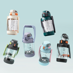 【TKK】美國進口Tritan 獵鷹 手提+背帶 直飲大容量 運動水壺1200ML(附背帶)-青海藍, , large