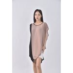 (S) liville撞色黑色洋裝二手衣, , large