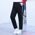 大尺碼-舒彈 運動長褲-黑-0104060, , large