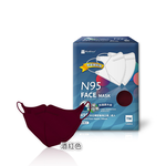 【Blue Eagle】N95 3D Adult Medical Face Mask (with Adjustable Nose-Clip) Black 50 pack, , large