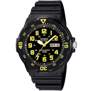 CASIO 卡西歐 DIVER LOOK 潛水運動風手錶-黑x黃 MRW-200H-9BV