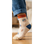 凱美棉業｜10雙 隨機出色 純棉止滑童襪 旅行車車款 車子童襪 卡通童襪 可愛襪 男童女童襪 17-21cm, , large