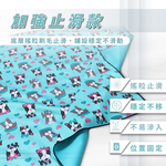 ［熊棉］多功能靜音防水墊｜加強止滑款｜小｜歡樂樹屋-淺藍｜靜音防水 翻身無聲 乾爽防護 親膚柔軟 安心入睡 好清潔 超止滑, , large