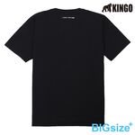 KINGO-大尺碼-男款 圓領T恤-黑-413134, , large