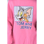 (F) tom and jerry質感圓領粉色長袖上衣二手衣, , large