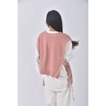 (XL) pumpkin質感棉質兩件式粉色長袖上衣二手衣, , large