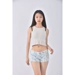 (XL) hollister丹寧牛仔質感圖紋藍色短褲二手衣, , large
