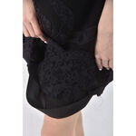 (M) 無袖蕾絲黑色洋裝二手衣, , large