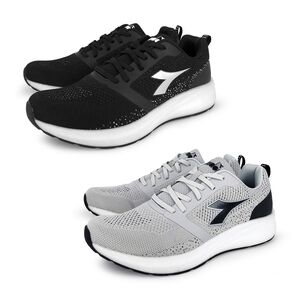 DIADORA迪亞多那 專業避震慢跑男鞋 男運動鞋 慢跑鞋 吸濕 排汗 透氣 散熱 保護後跟 Q彈 輕量 止滑 黑 灰