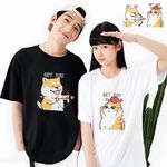 JZ TEE 貓咪&柴犬-GET YOU 印花短袖T恤, , large