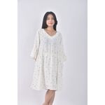 (XL) poly lulu質感V領白色洋裝二手衣, , large