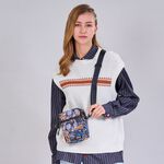 SOLIS 反光骷髏系列旅行隨身側背小包-水籐黃, , large