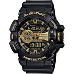 CASIO卡西歐 G-SHOCK 金屬系雙顯手錶-經典黑金 GA-400GB-1A9, , large