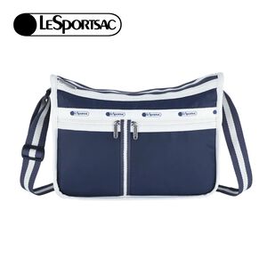 |快速出貨|Lesportsac Deluxe Everyday Bag 經典款斜背包/ 條紋海軍藍