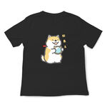 JZ TEE 柴犬&貓咪-你最美 印花短袖T恤, , large