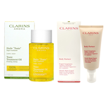 【CLARINS 克蘭詩】 身體調和護理油100ml+宛若新生撫紋霜175ml 撫紋組, , large