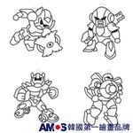 韓國AMOS 6色壓克力模型版DIY玻璃彩繪膠-SD款 兒童玻璃彩繪 兒童玩具 繪畫玩具 (台灣總代理公司貨), , large