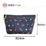 日本製 【Passage Bois】櫻桃 大容量三層拉鍊化妝包, , large