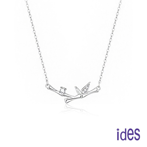 [ides愛蒂思]輕珠寶時尚設計晶鑽項鍊鎖骨鍊/文青竹節