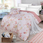 【多利寶寢具】FITNESS 精梳棉雙人被套-嫚花沁語-粉, , large