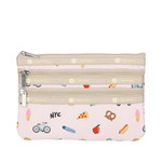 Lesportsac 3-Zip Cosmetic 三層拉鍊化妝包 收納包 盥洗包 女包(紐約城市插畫), , large
