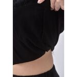 (S) 棉質V領黑色長袖上衣二手衣, , large