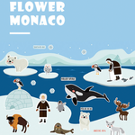 英國 Flower monaco益智靜電貼, , large