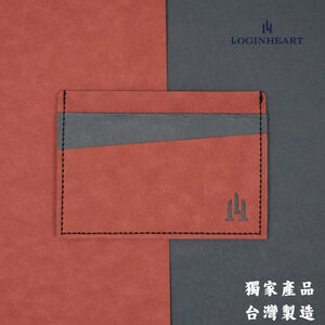[LOGINHEART]全防護屏蔽感應卡夾 復古紅藍 可客製 5卡層皆受屏蔽 防盜刷 防消磁 台灣製造獨家精品