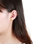 Cute Daisy Flower s925 sterling silver 24k gold plated earrings Birthday gift, , large