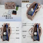 【YUNJOIN】尼龍手提袋中袋-駝色  內膽包 內襯分類袋 收納袋 可手提 多夾層 網袋 旅遊收納, , large