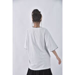 (2XL) fifty percent質感假兩件白色短袖上衣二手衣, , large