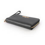 Michael Kors JET SET TRAVEL素面皮革中夾/手拿/黑色, , large