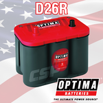 【OPTIMA】紅D26L 汽車電瓶 AGM啟停電池 LEXUS BMW電池 皮卡車 歐帝瑪  12V50Ah 815CCA, , large
