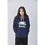 (S) roots棉質logo圖案藍色長袖上衣二手衣, , large