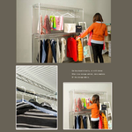 【Y HOUSE】150x45x180cm Super heavy-duty three-layer double-rod hanger with middle reinforcement for wardrobe, , large