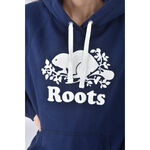 (S) roots棉質logo圖案藍色長袖上衣二手衣, , large