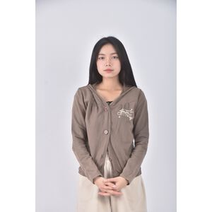 (S) ming ming質感連帽棕色外套二手衣