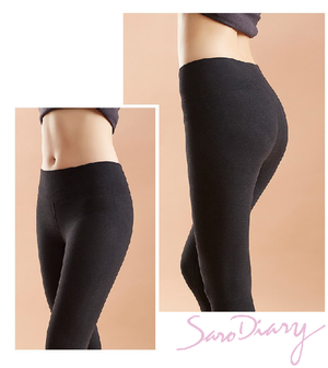 【莎蘿SARO】 德絨玻尿酸美肌褲 L/黑