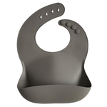 Mushie Silicone Bib - Dove Grey, , large