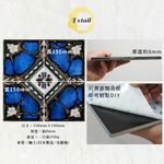 Japanese Majolica Tile Stickers – 5-Pack Floral Mosaic Design | DIY Peel and Stick Wall Tiles | Self-Adhesive Ceramic-Style Decals | Mino Ware Look | Made in Japan, , large